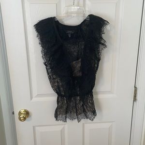 Robert Rodriguez black lace top sz 4
